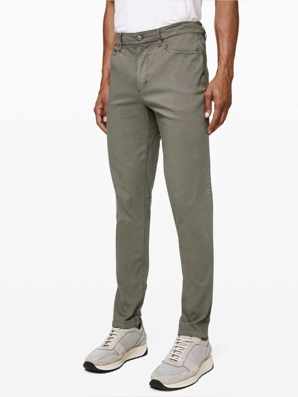 lululemon athletica Men's ABC Pant Slim 34”L in Washed Heathered Grey Sage